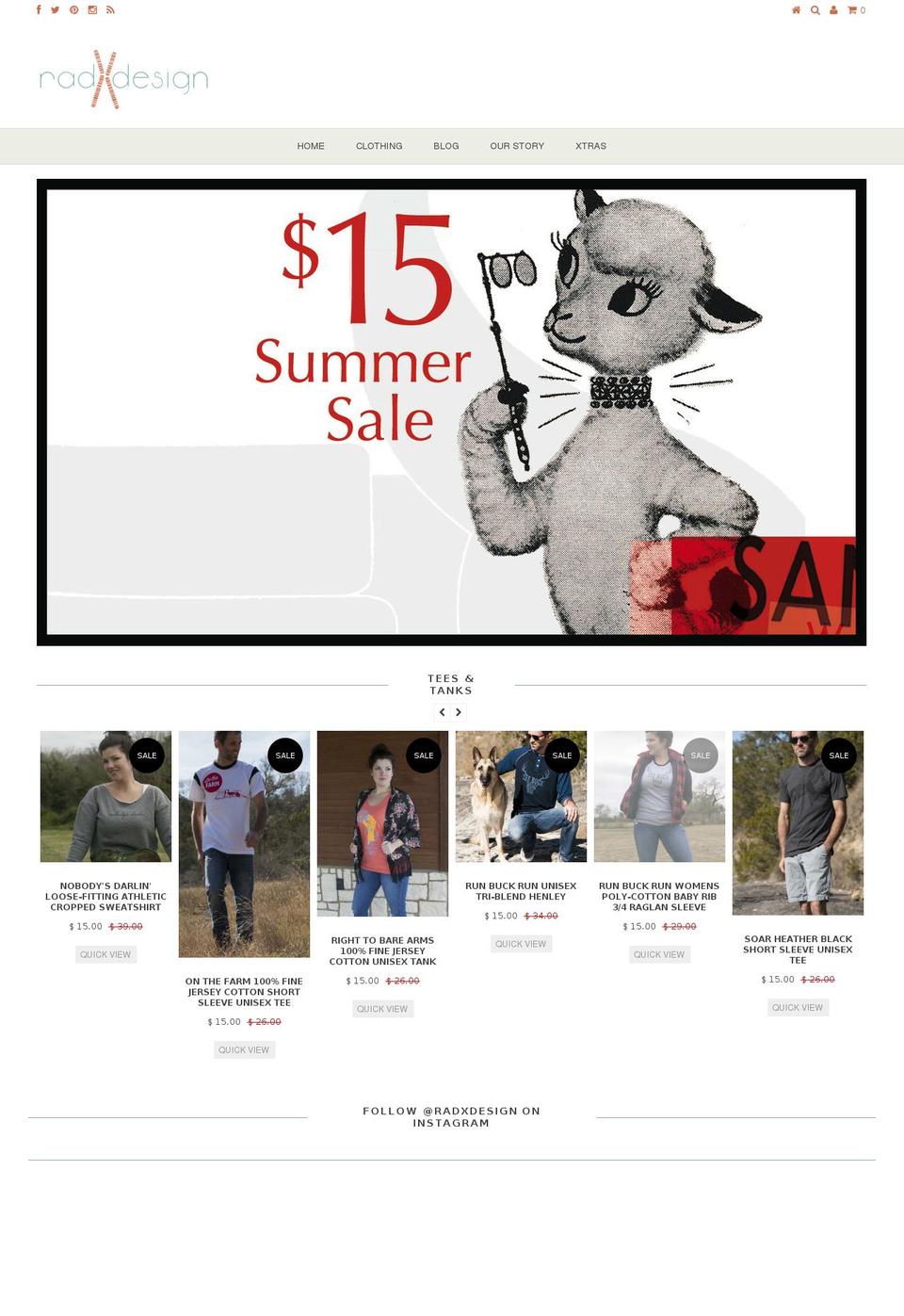 radxdesign.com shopify website screenshot