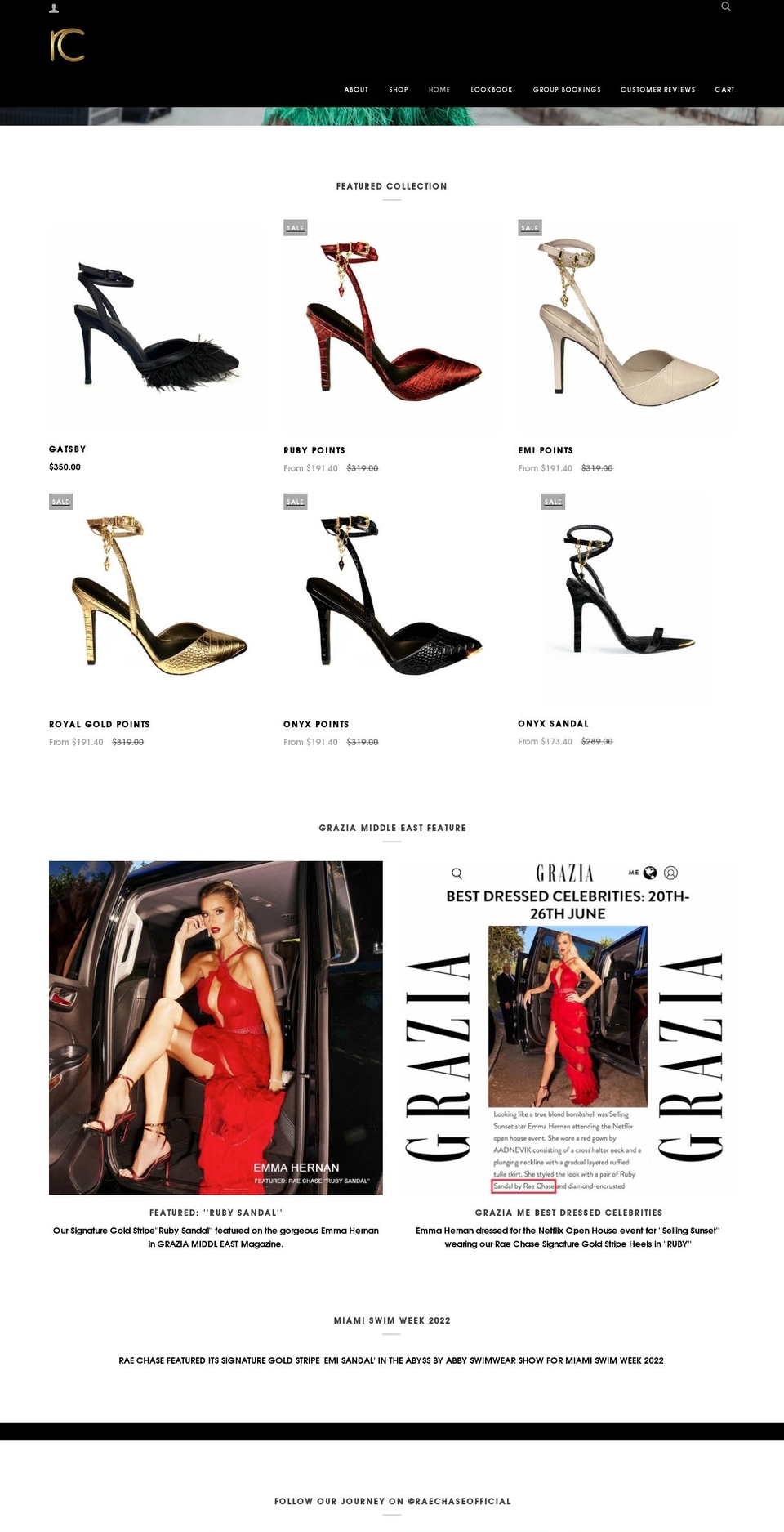 raechase.com shopify website screenshot