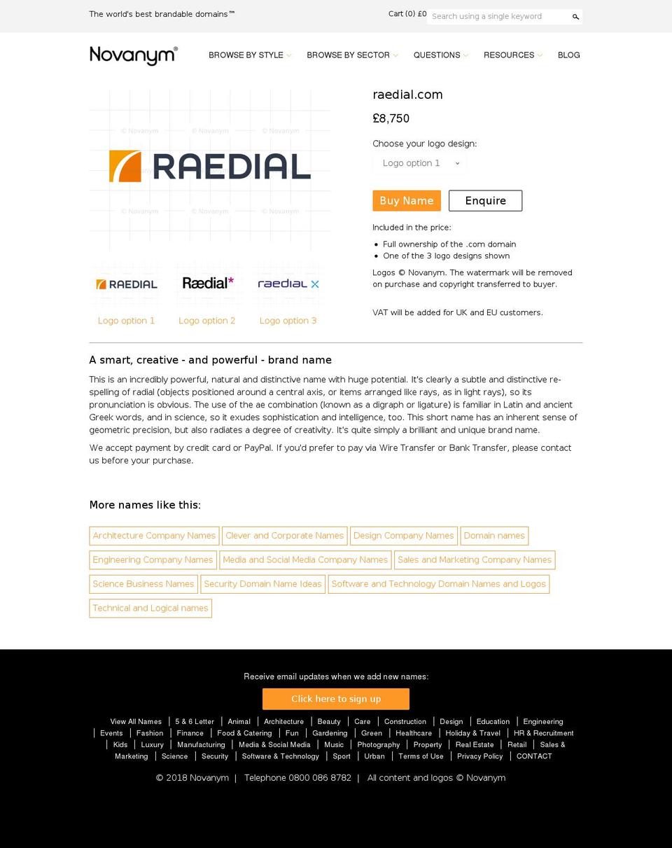 raedial.com — Shopify storefront screenshot