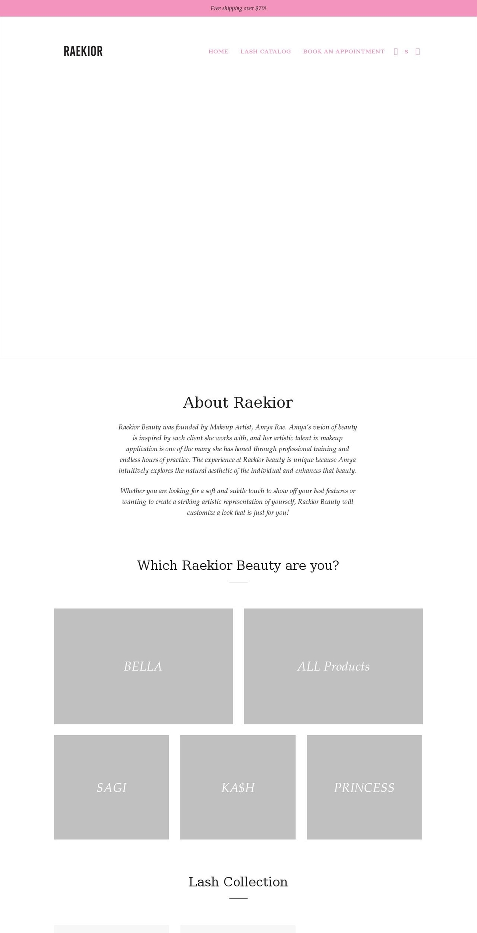 raekiorbeauty.com shopify website screenshot