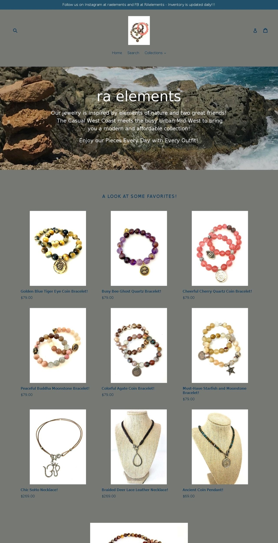 raelements.com — Shopify storefront screenshot
