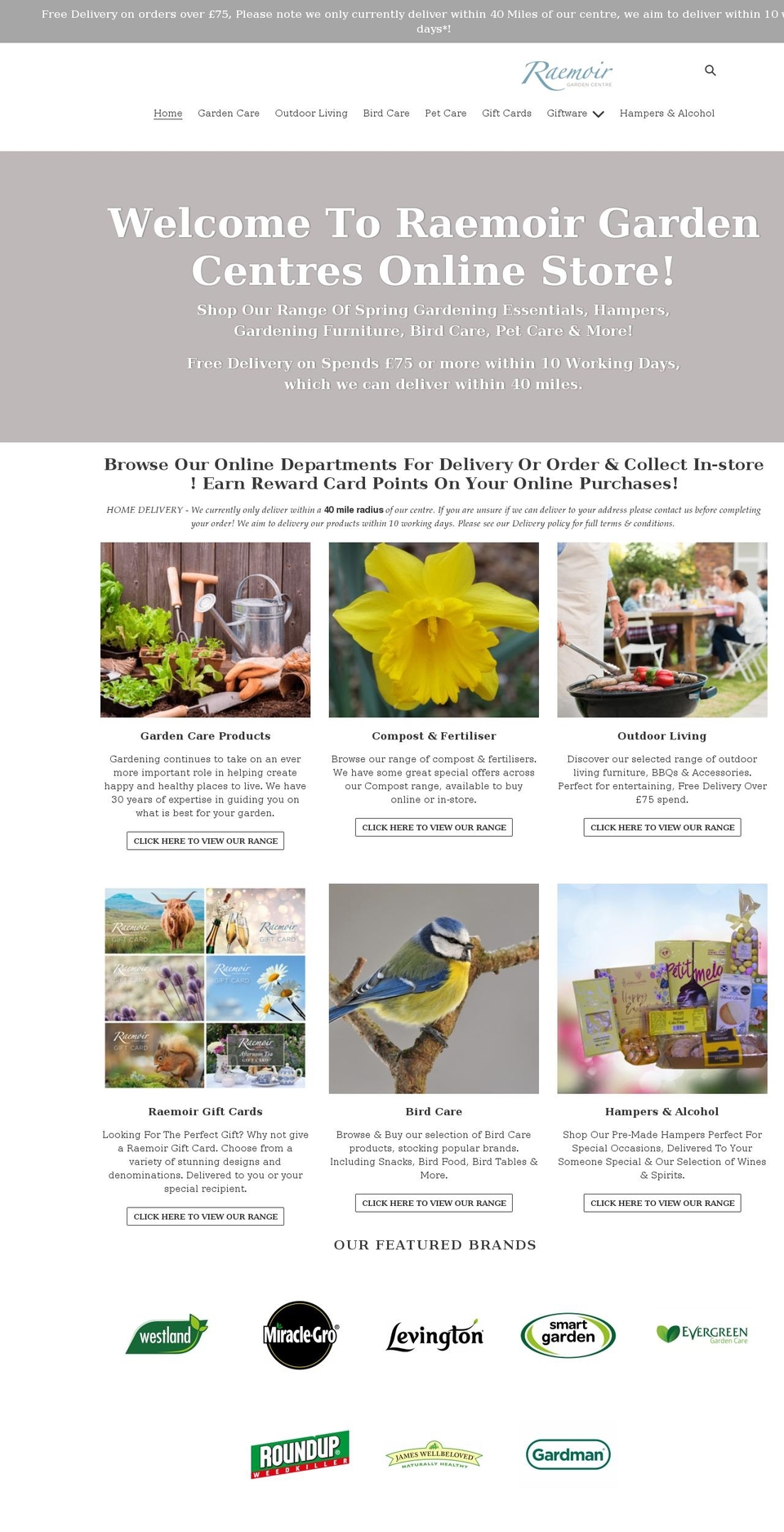 Garden Shopify theme site example raemoir-garden-centre.myshopify.com