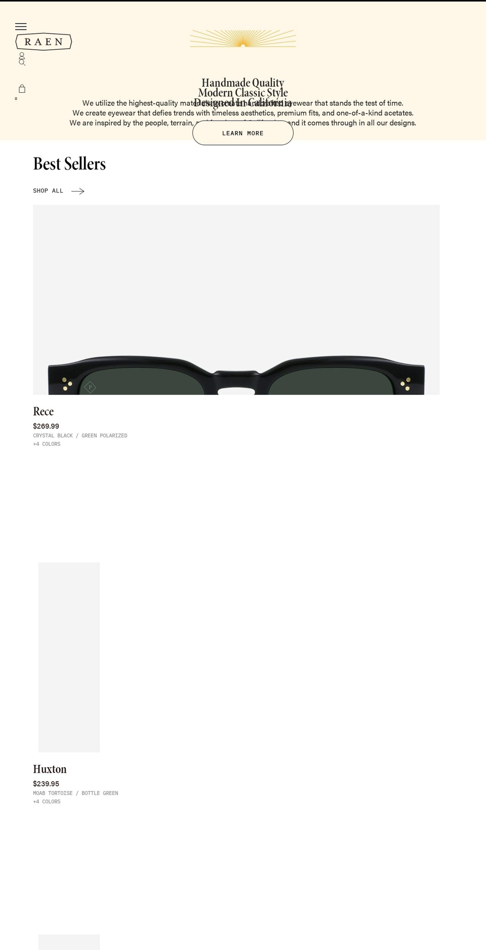 raen.com.au shopify website screenshot