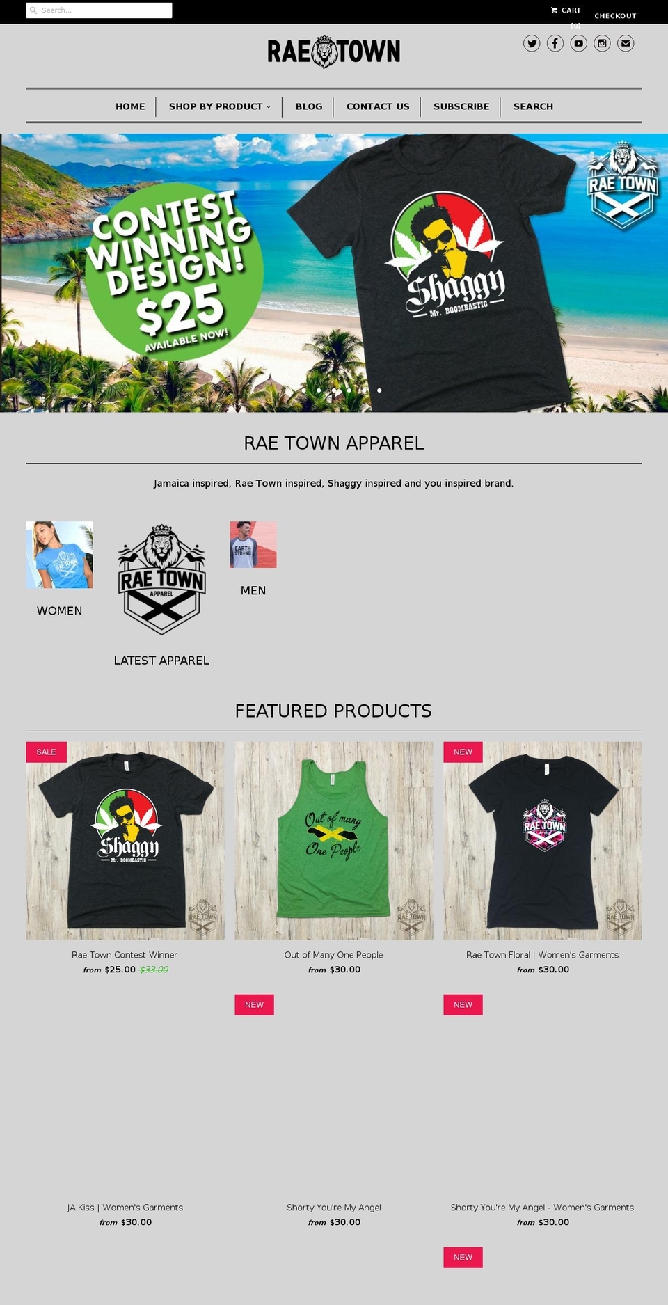 raetown.com shopify website screenshot