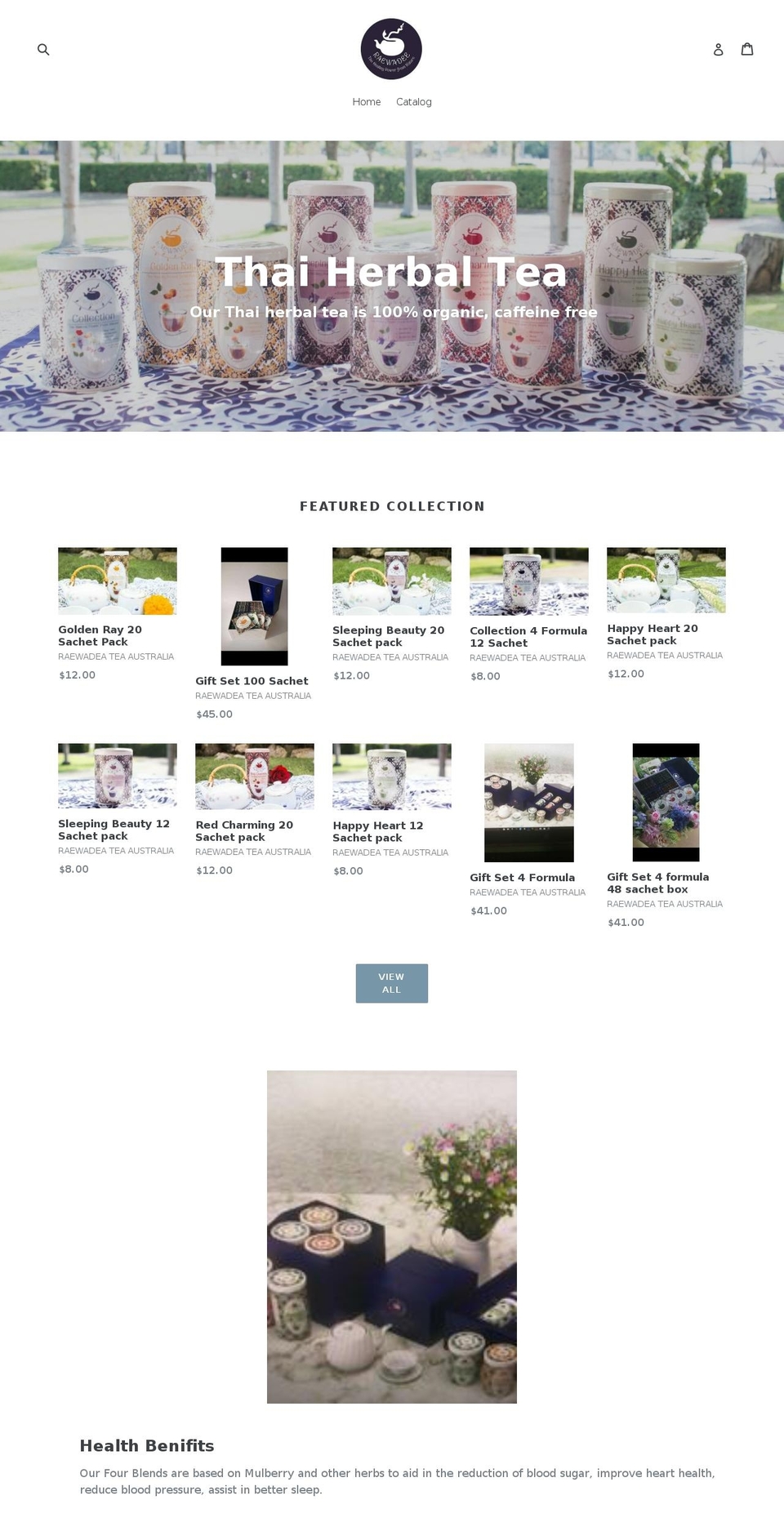 raewadeeteaaustralia.com — Shopify storefront screenshot