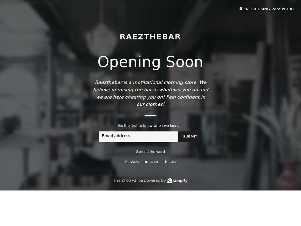 raezthebar.com shopify website screenshot
