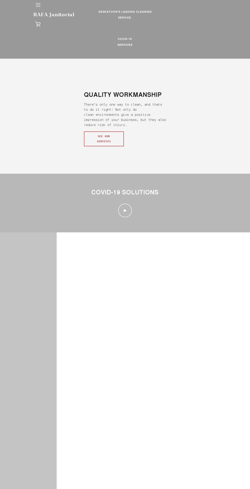 rafajanitorial.com shopify website screenshot