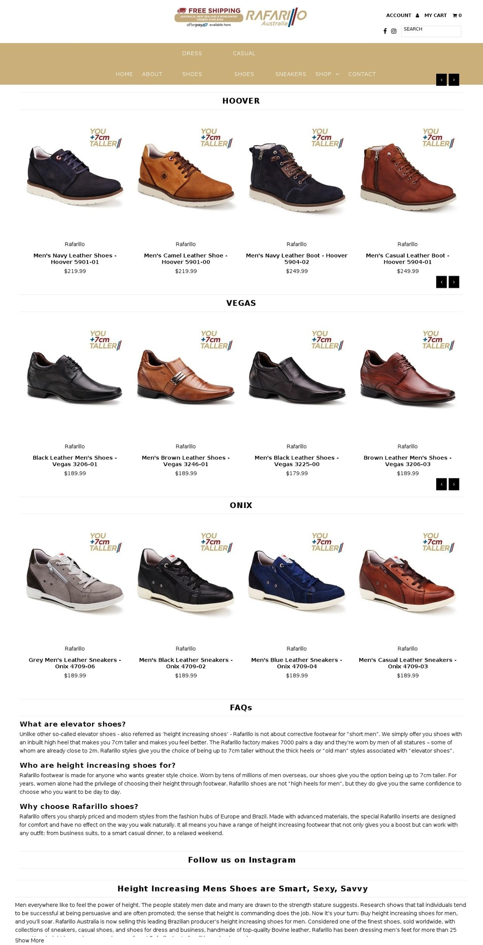 rafarilloaustralia.com — Shopify storefront screenshot