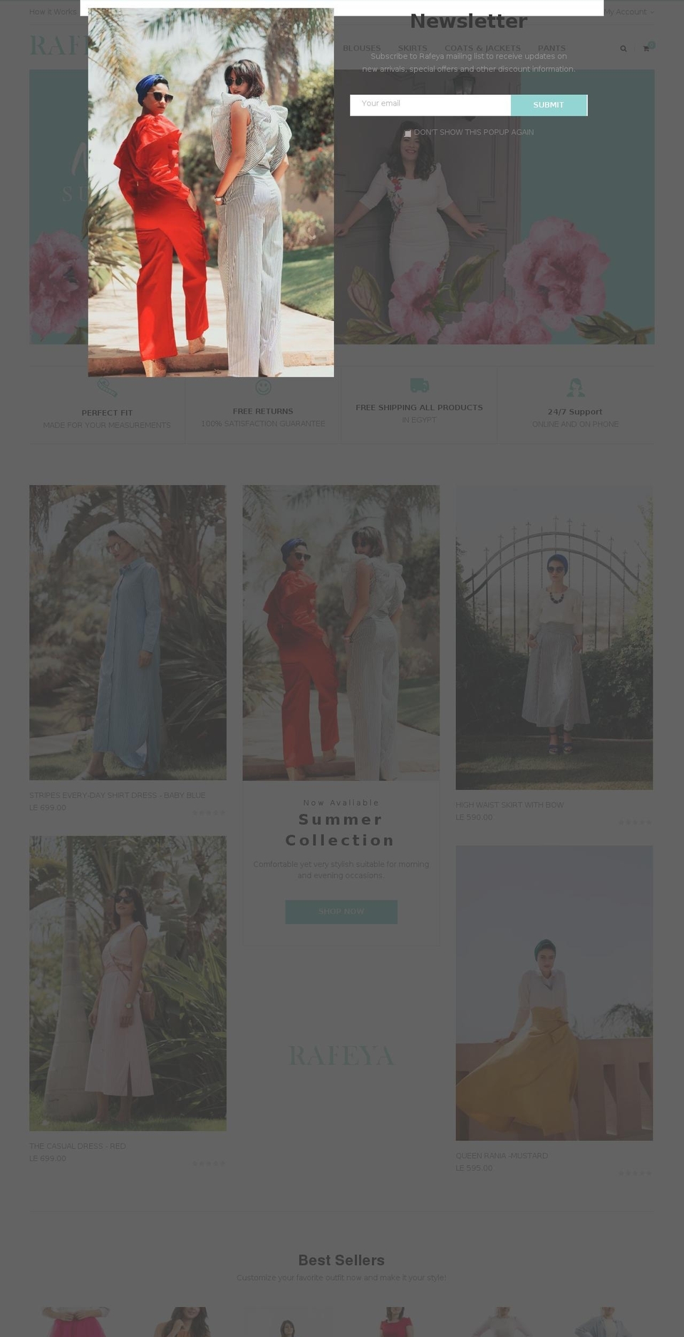 rafeyafashion.com shopify website screenshot