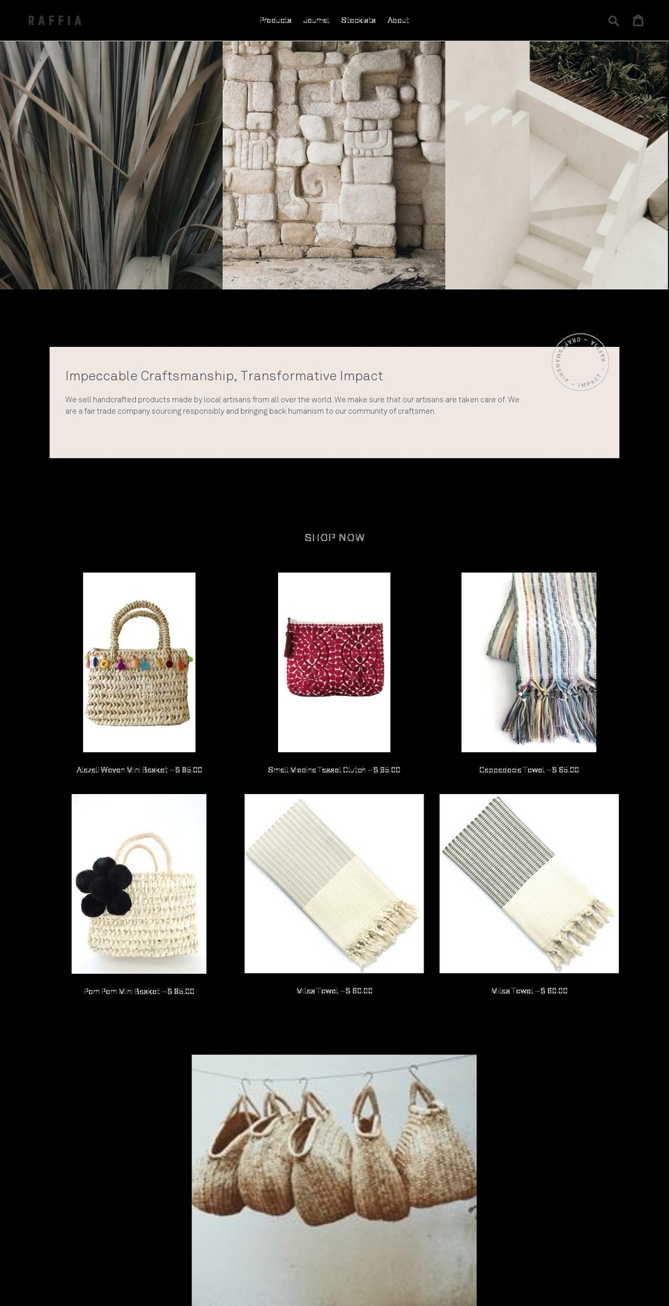 raffiastore.com — Shopify storefront screenshot