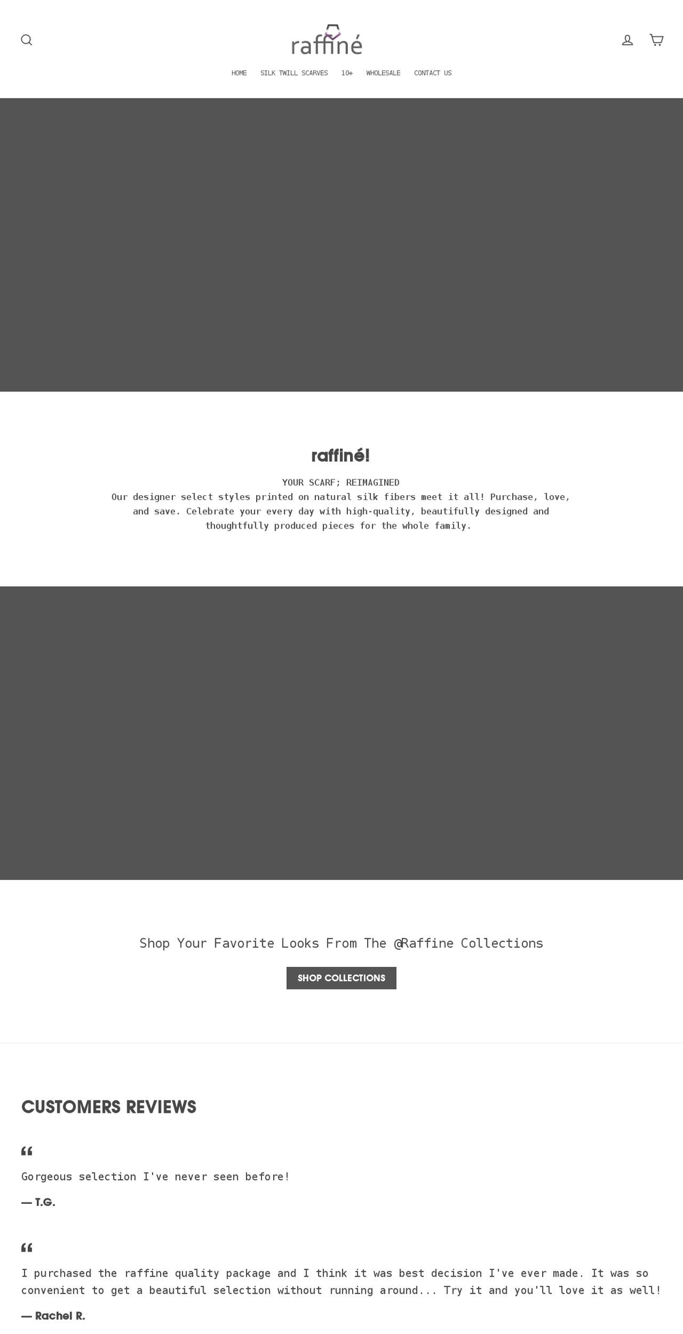 raffinecollection.com shopify website screenshot