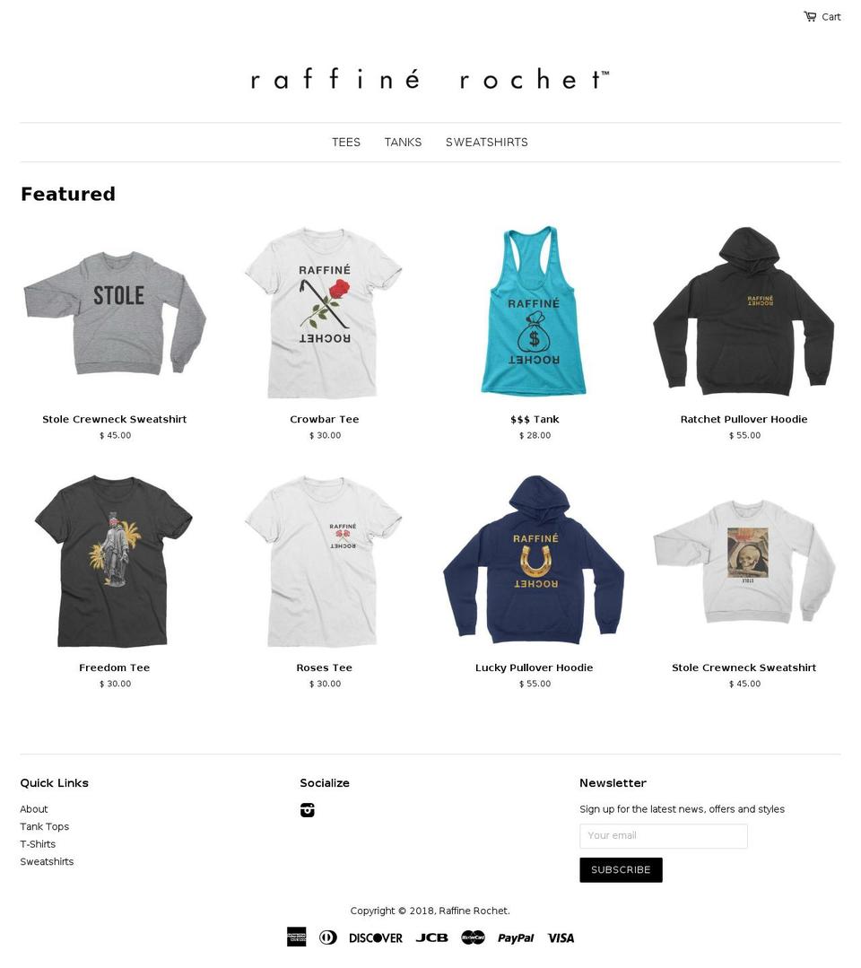 RR Shopify theme site example raffinerochet.com