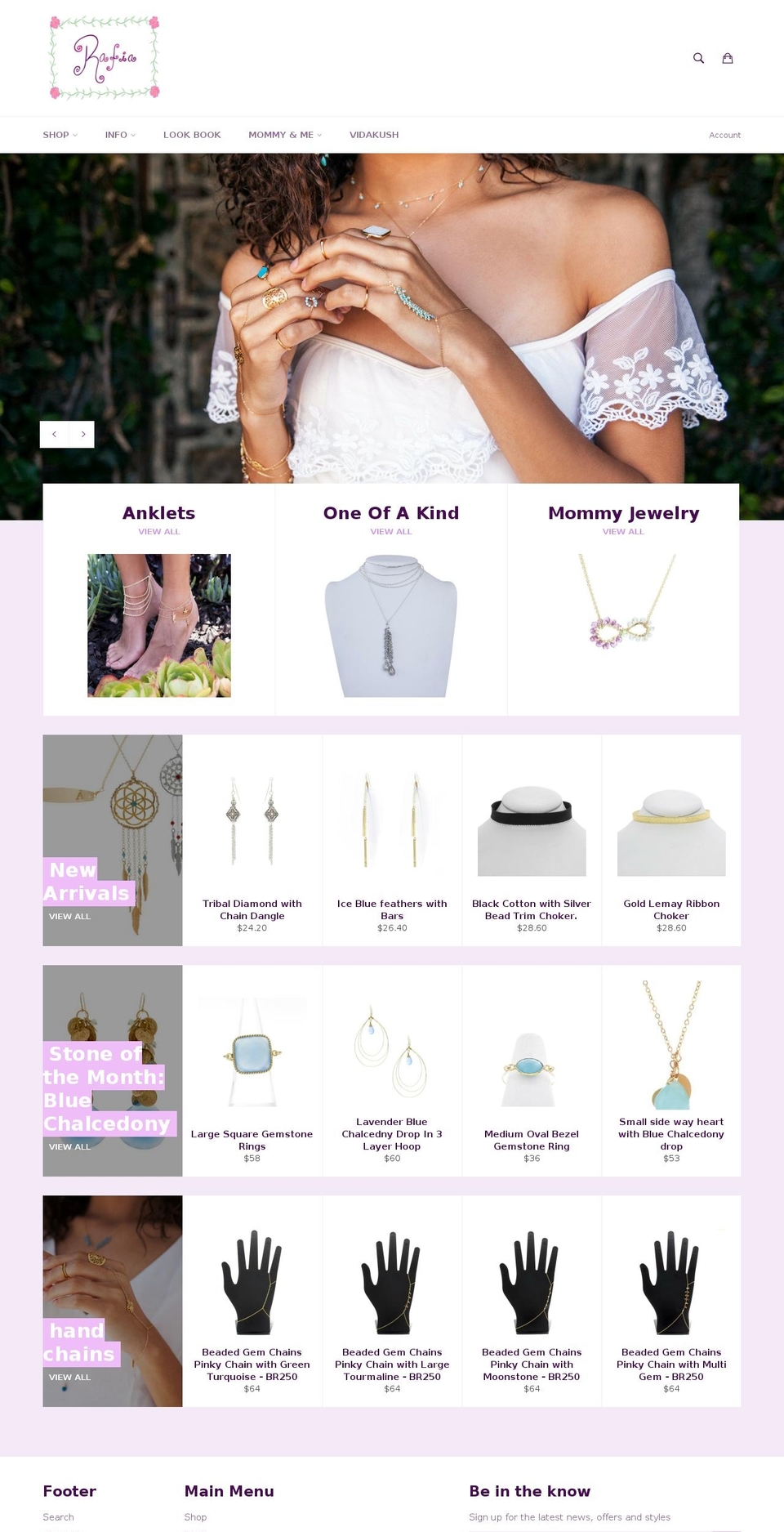 rafiajewelry.com shopify website screenshot