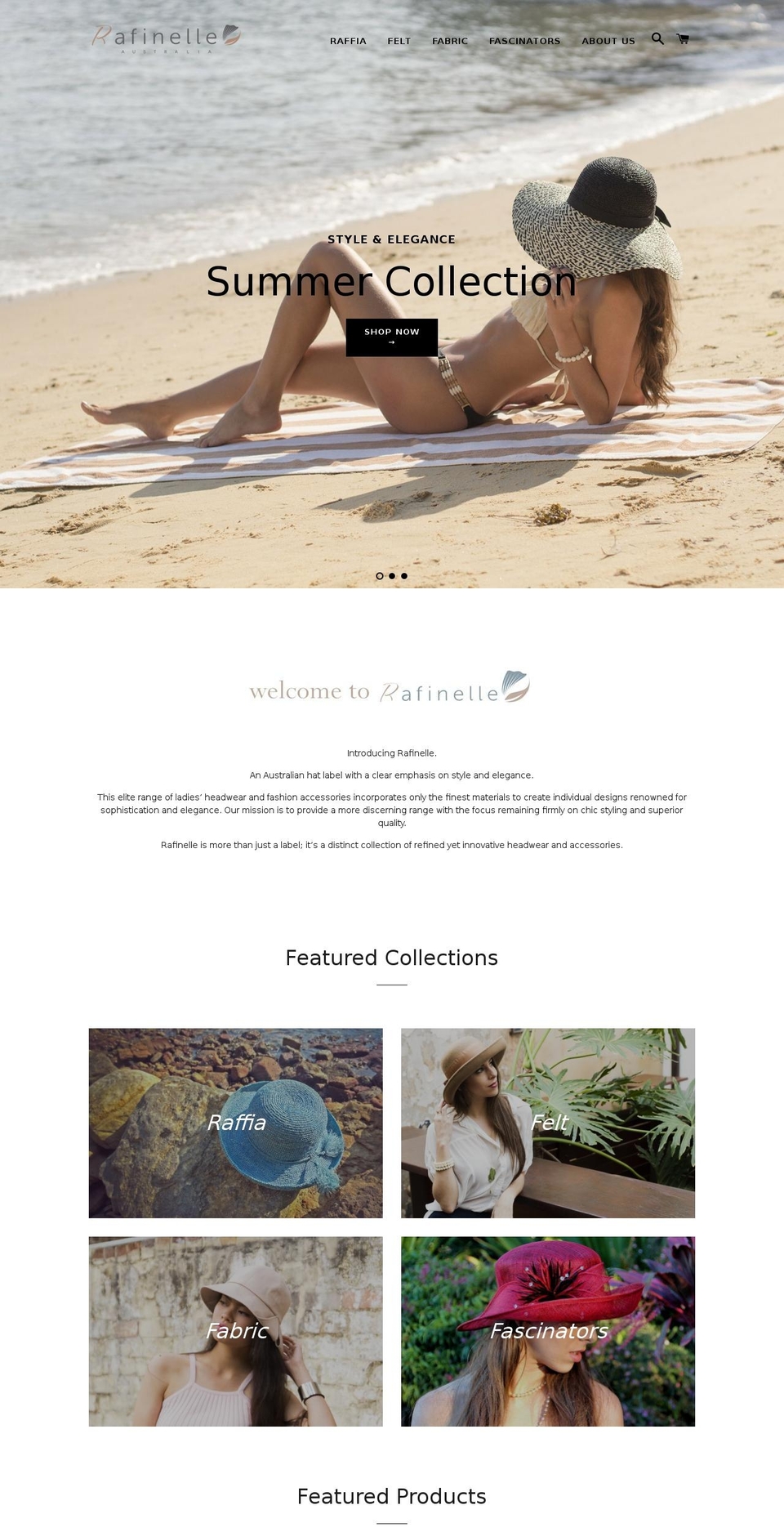 rafinelle.com — Shopify storefront screenshot