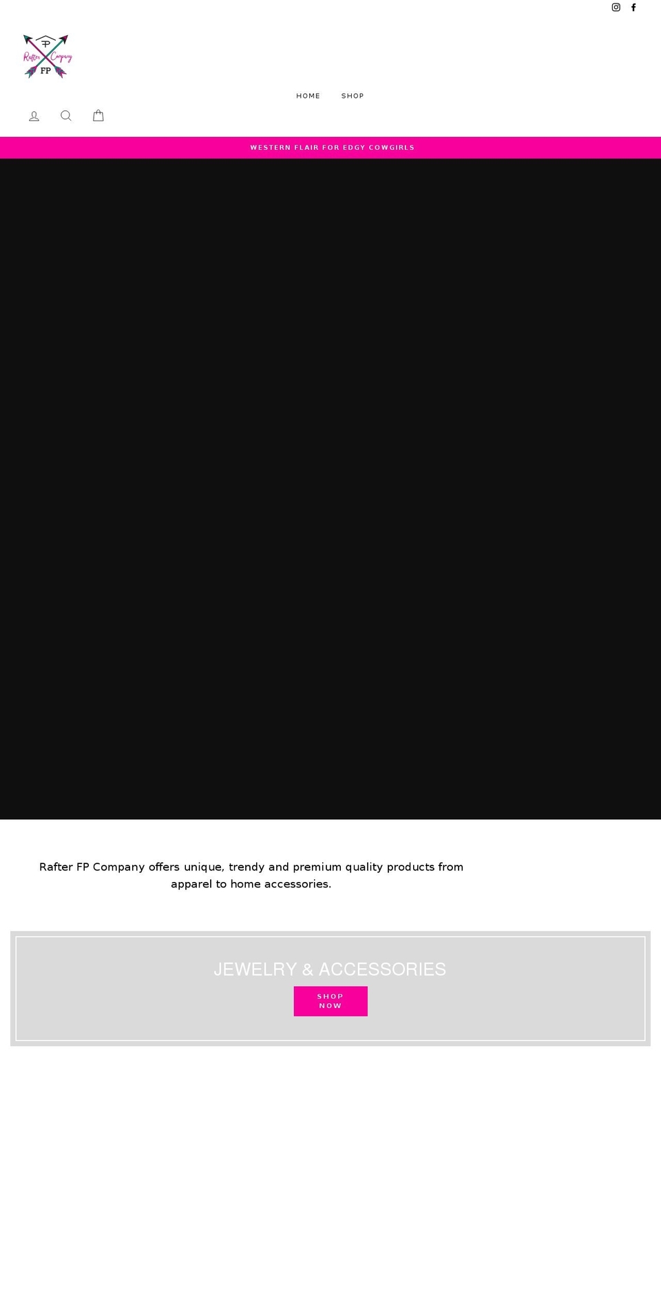 rafterfpcompany.com shopify website screenshot
