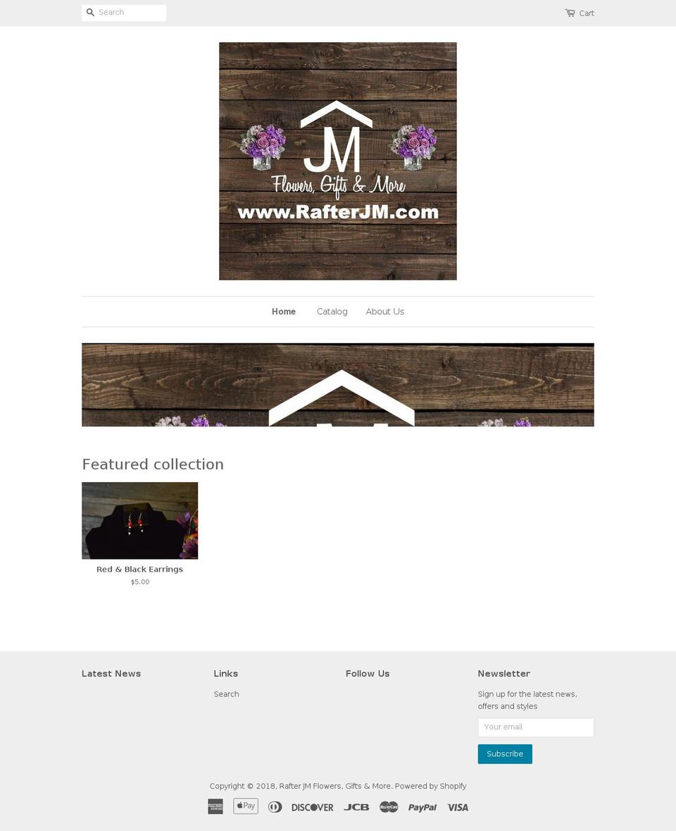 rafterjm.com — Shopify storefront screenshot