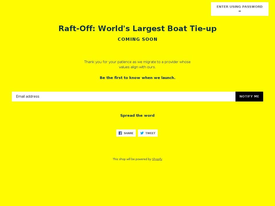raftoff2018.com — Shopify storefront screenshot