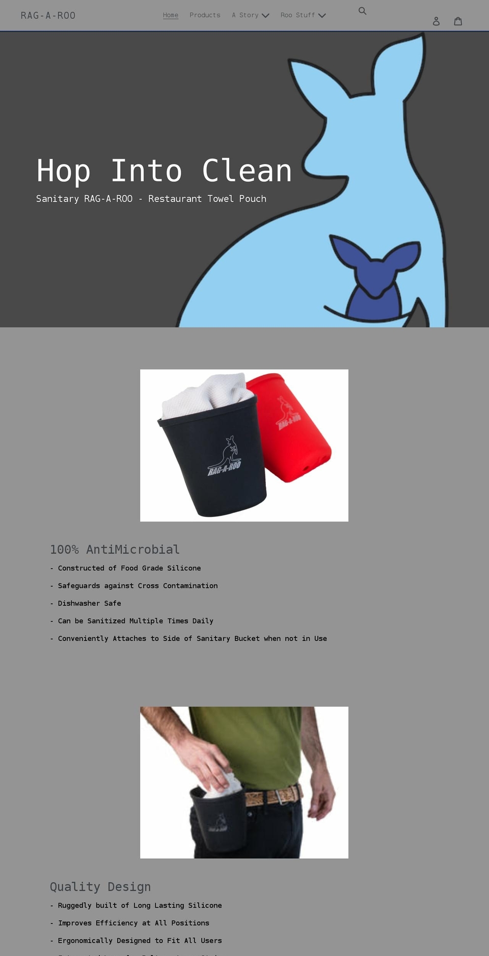 rag-a-roo.com shopify website screenshot