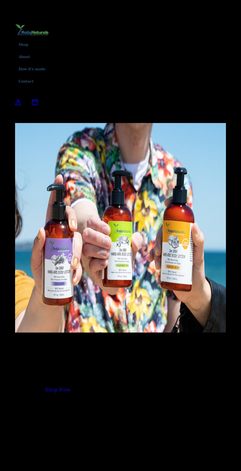 raganaturals.com shopify website screenshot