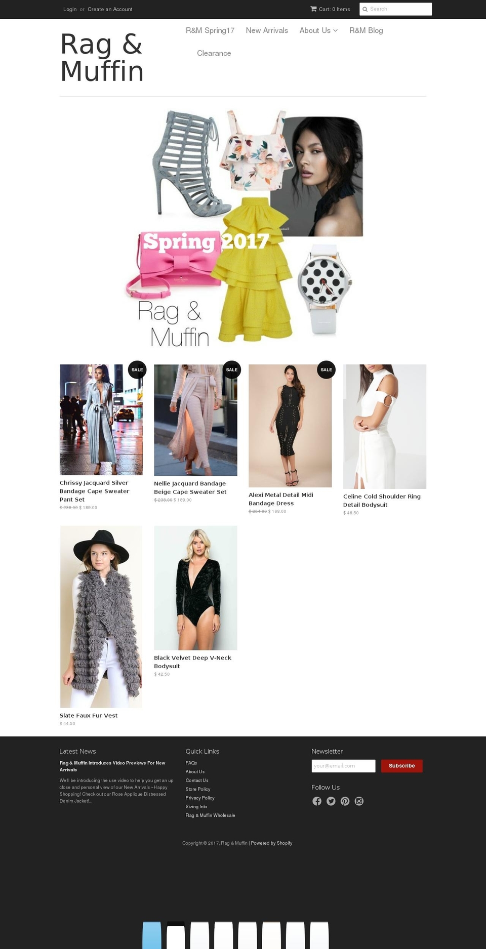 ragandmuffin.com shopify website screenshot