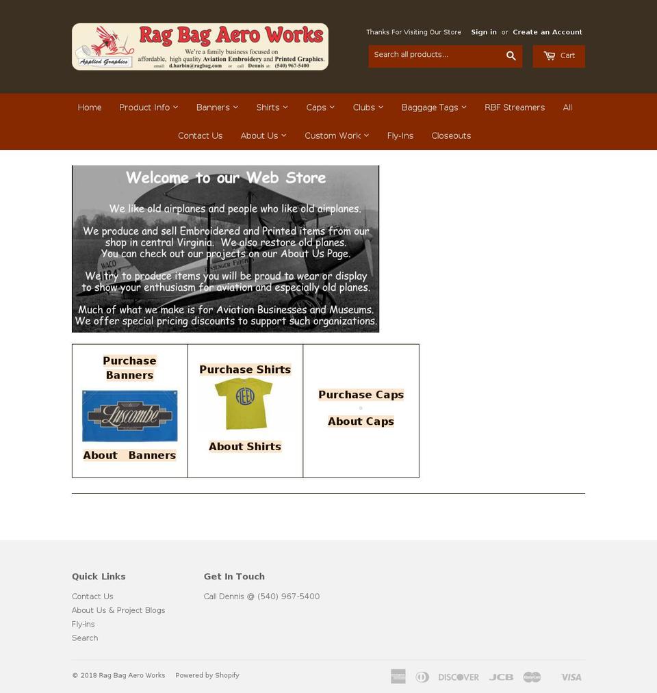 ragbag.com shopify website screenshot