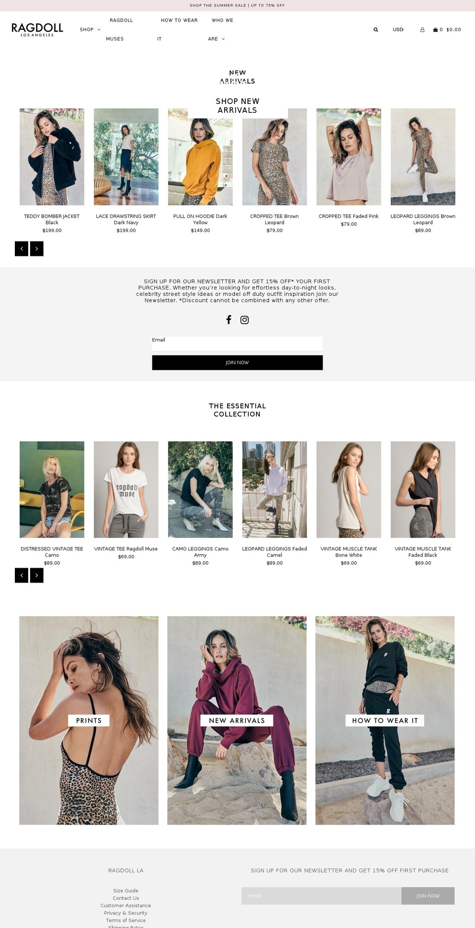 ragdoll-la.myshopify.com — Shopify storefront screenshot