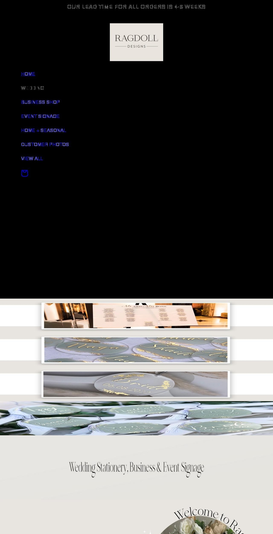 ragdolldesigns.com shopify website screenshot