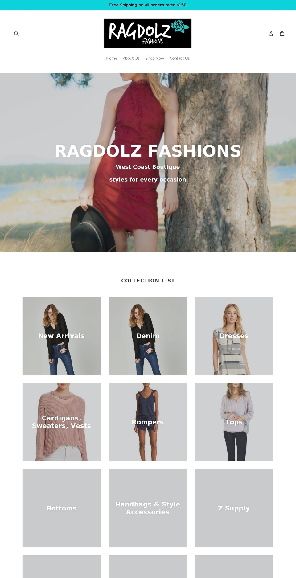 ragdolz.com — Shopify storefront screenshot