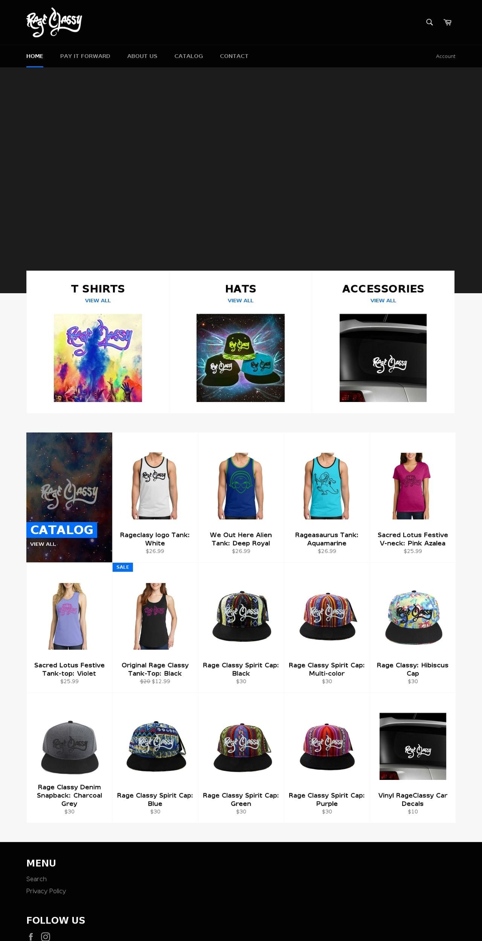 rageclassy.com shopify website screenshot
