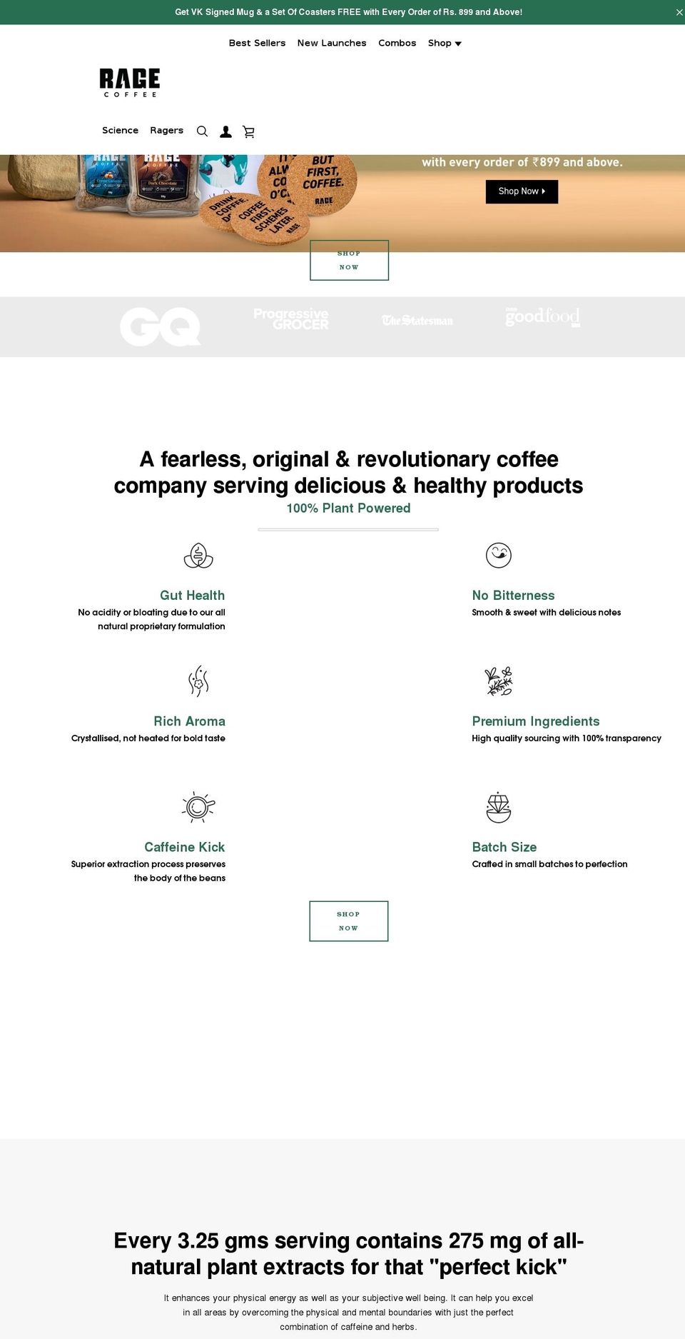 ragecoffee.com shopify website screenshot