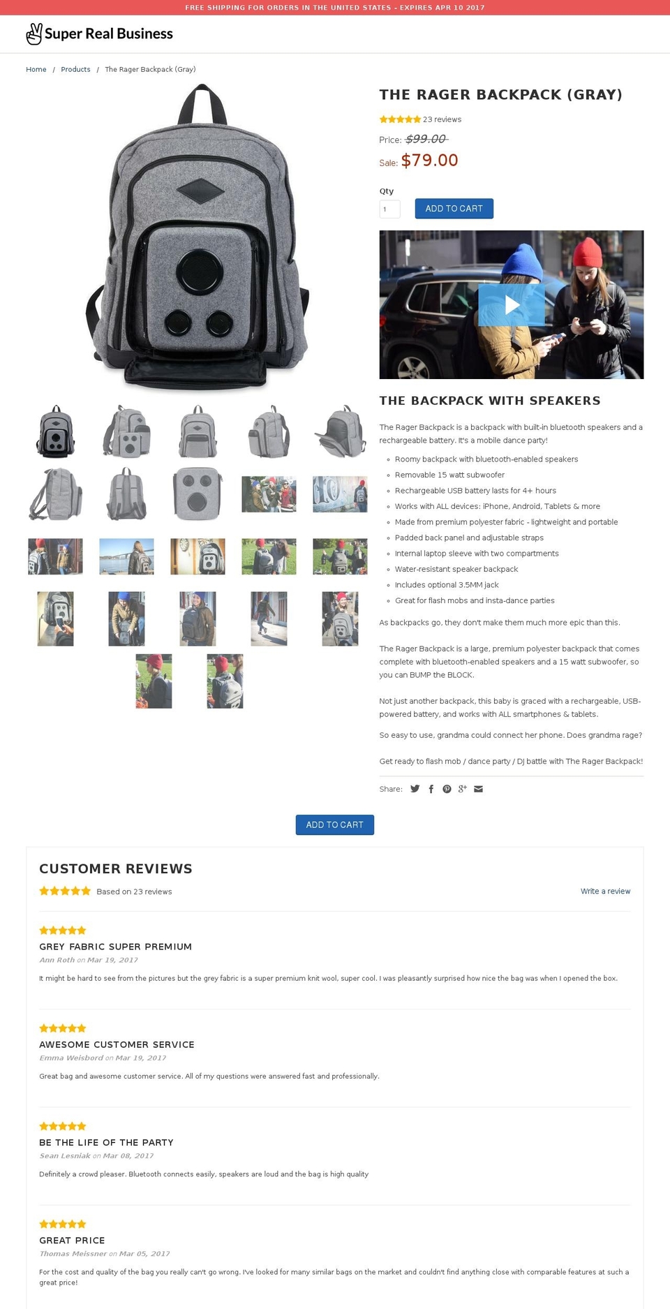 ragerbackpack.com shopify website screenshot