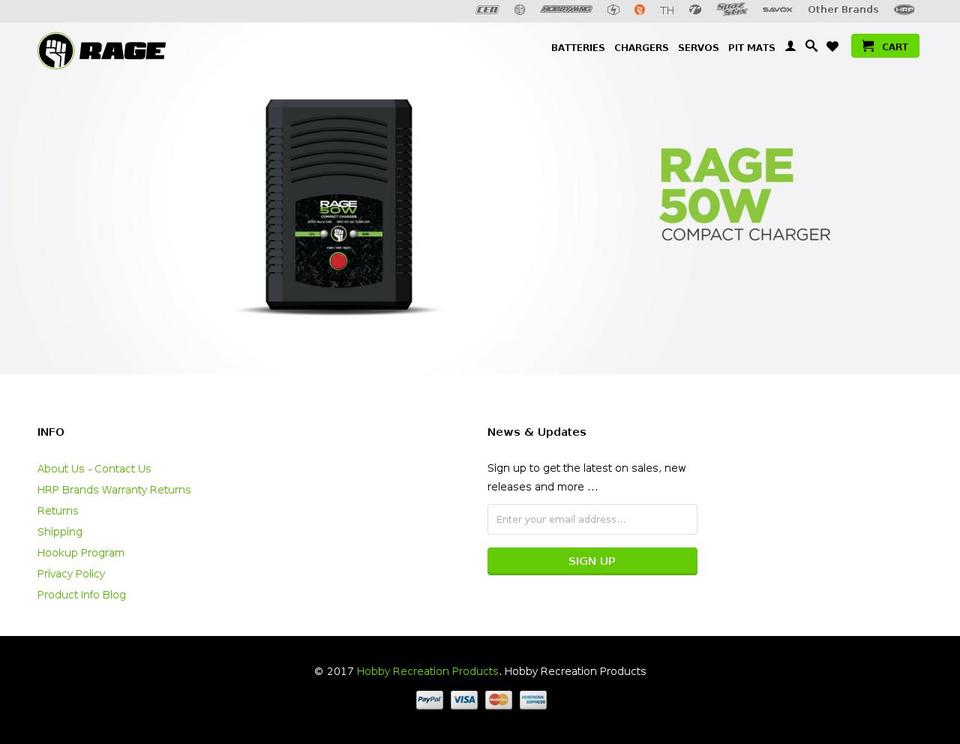 ragerc.com shopify website screenshot