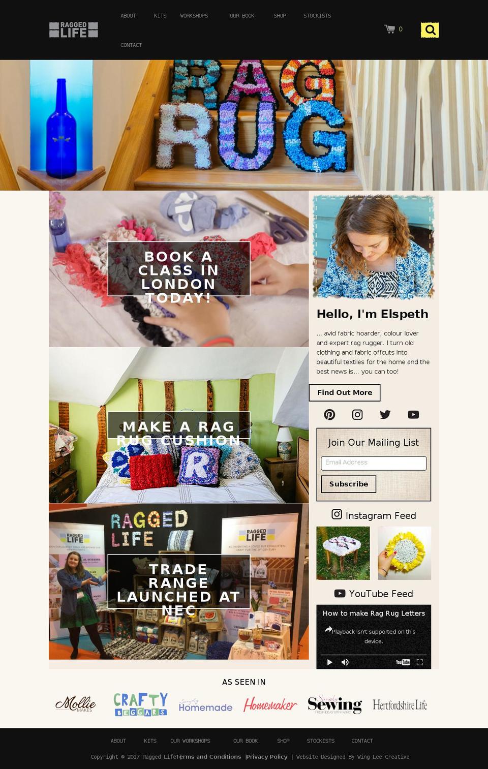 raggedlife.com shopify website screenshot