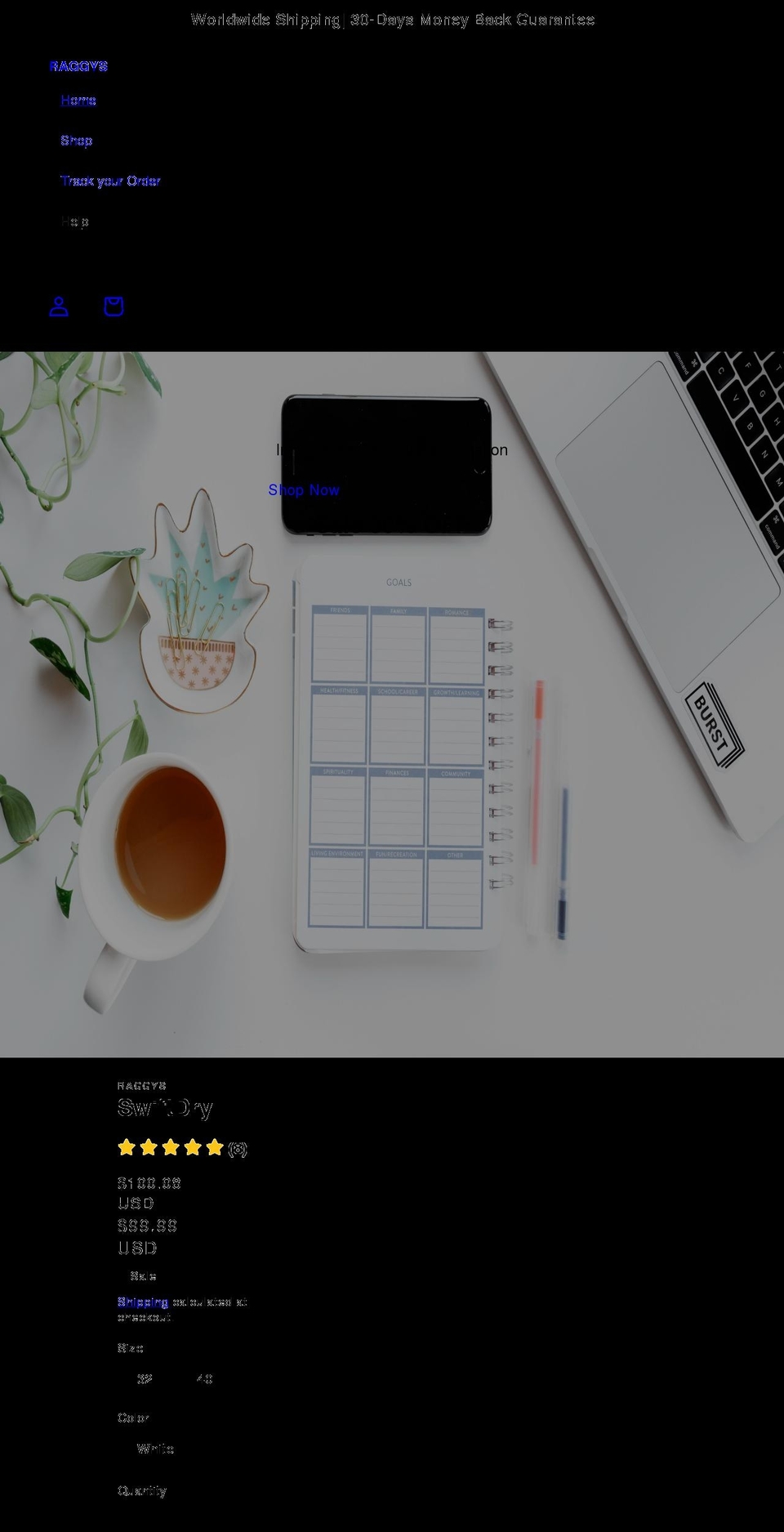 raggys.com shopify website screenshot