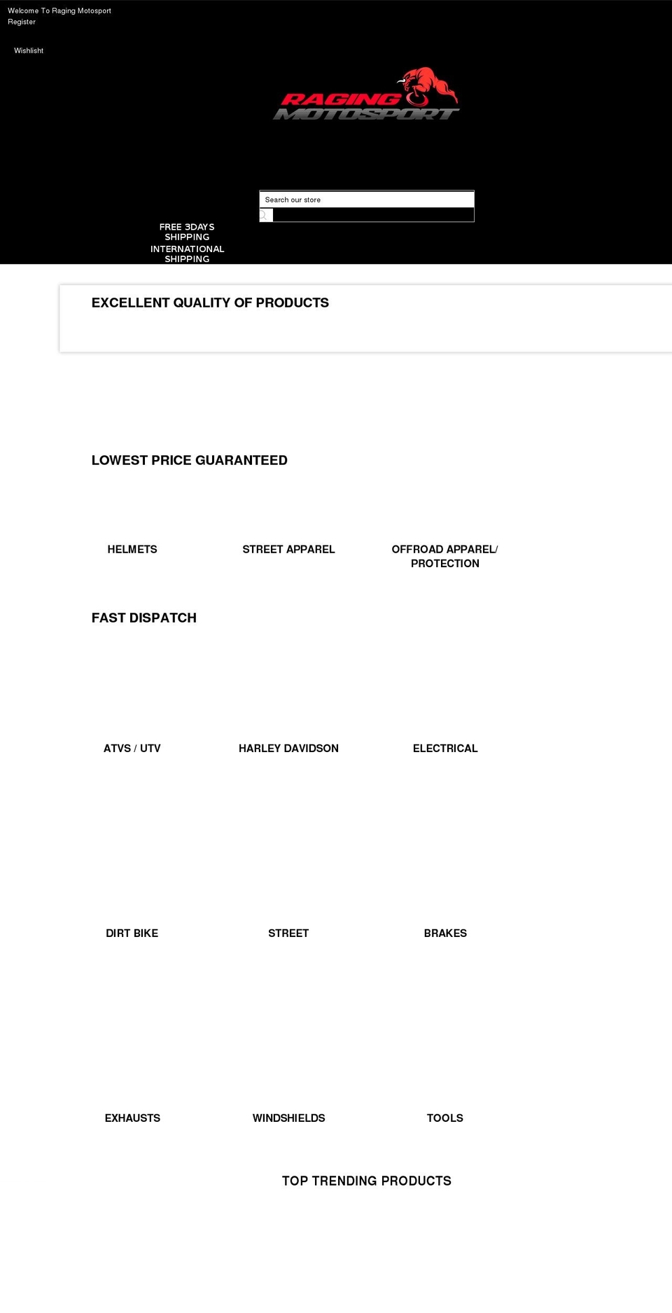 ORG Shopify theme site example ragingmotosport.com