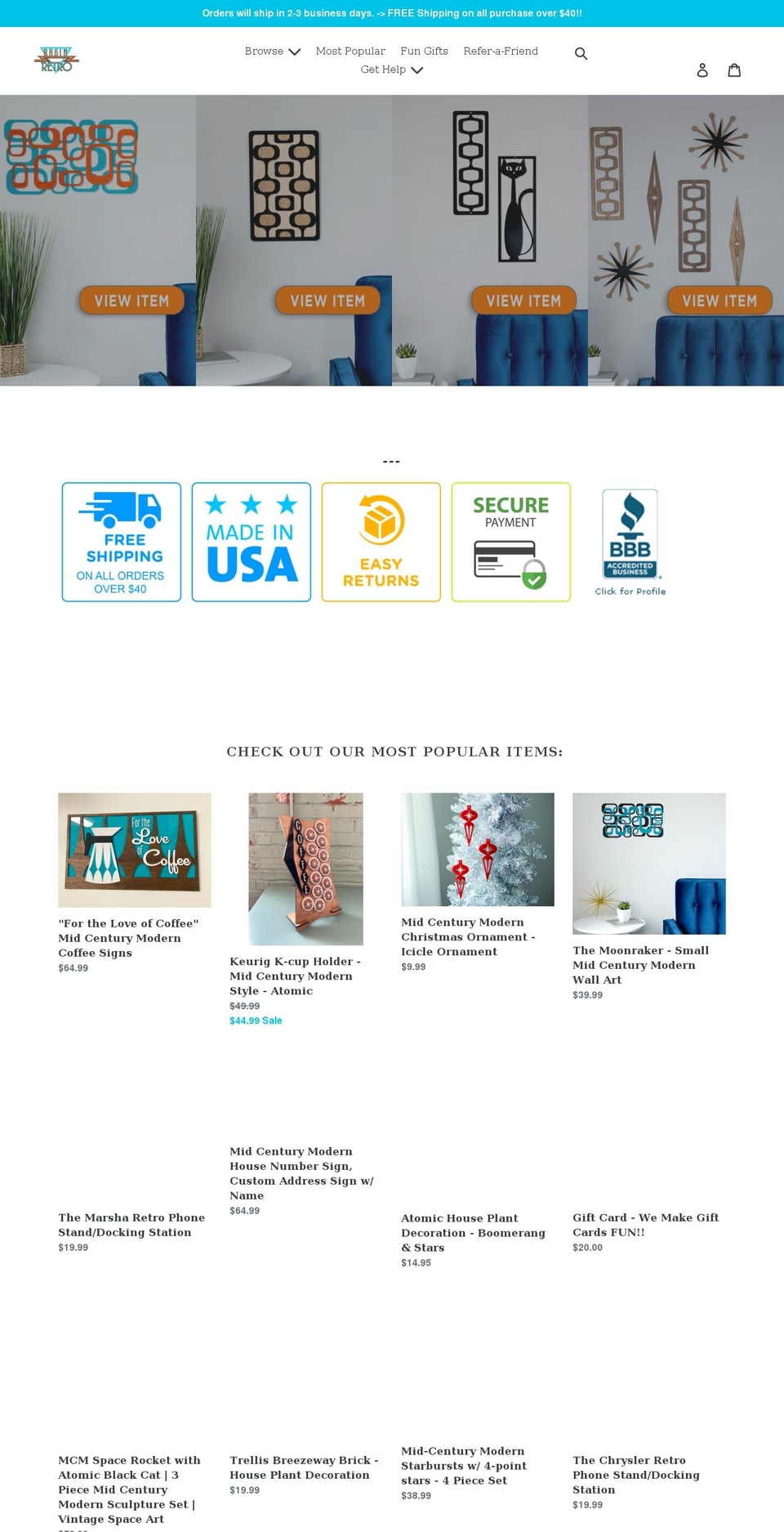 raginretro.com shopify website screenshot