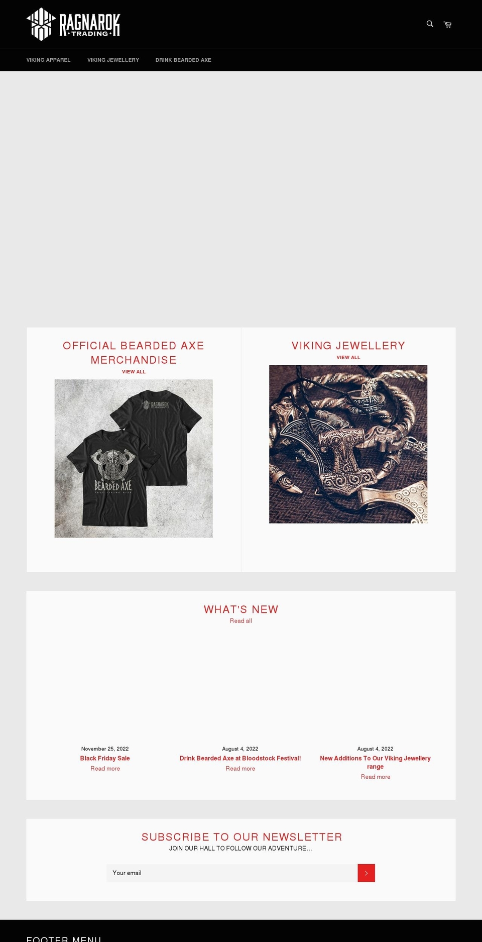 ragnaroktrading.com shopify website screenshot