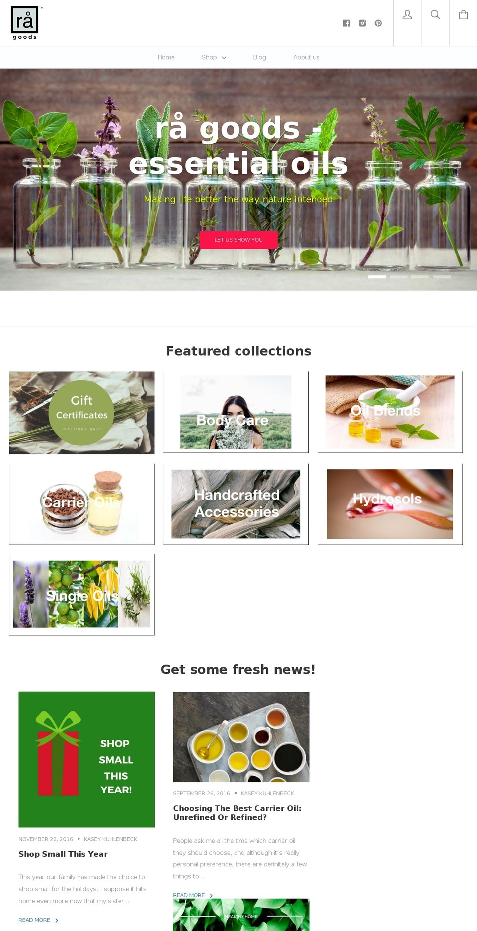 ragoods.com shopify website screenshot