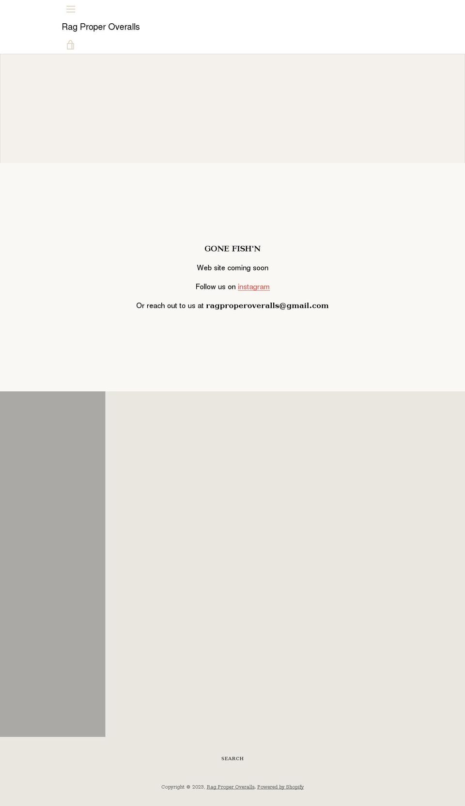 ragproperoveralls.com shopify website screenshot
