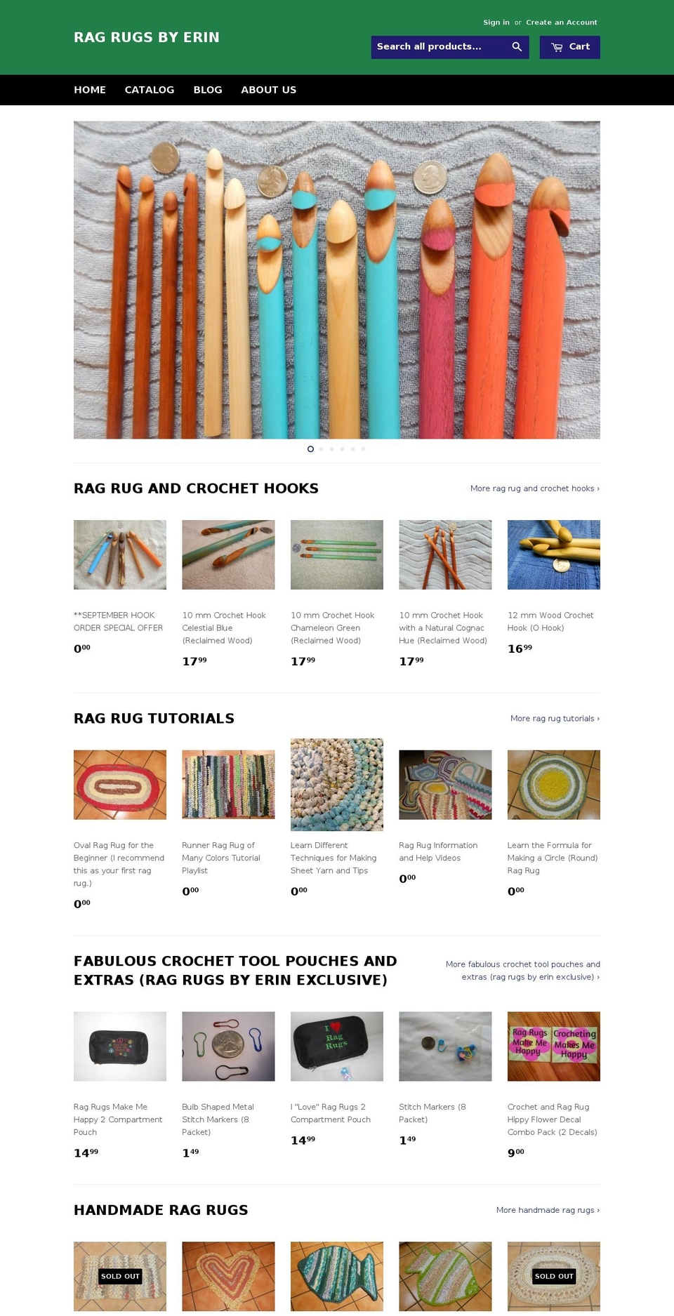 ragrugsbyerin.com — Shopify storefront screenshot