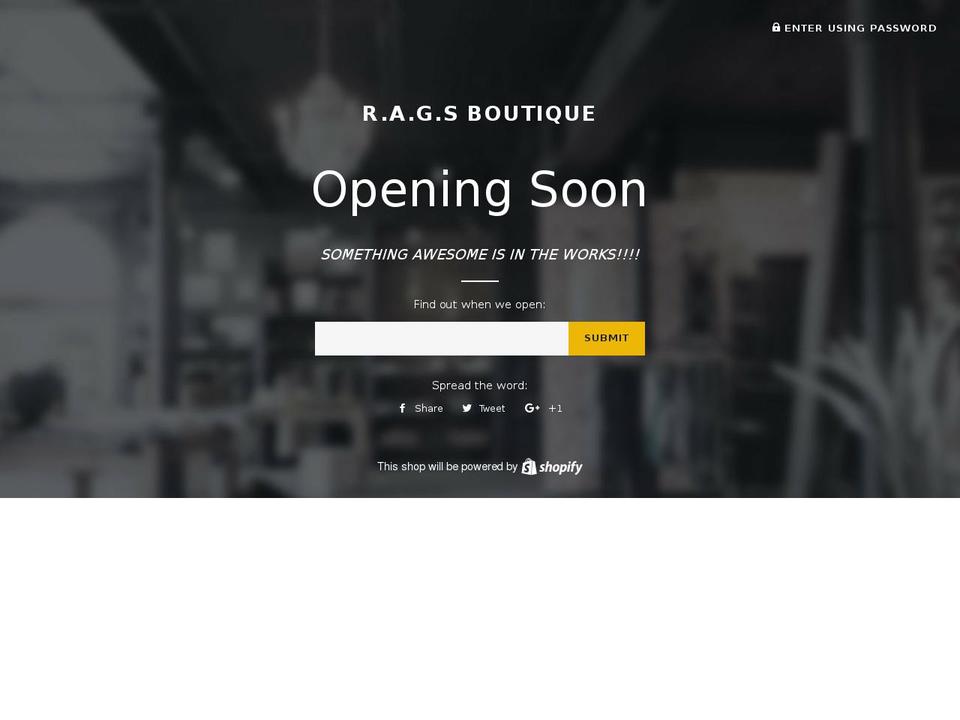 ragsboutiquellc.com shopify website screenshot