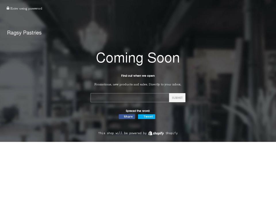 ragsy-pastries.myshopify.com shopify website screenshot