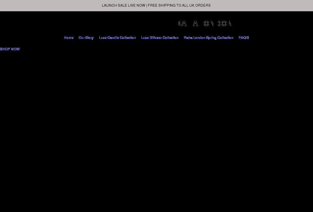 rahalondon.com shopify website screenshot