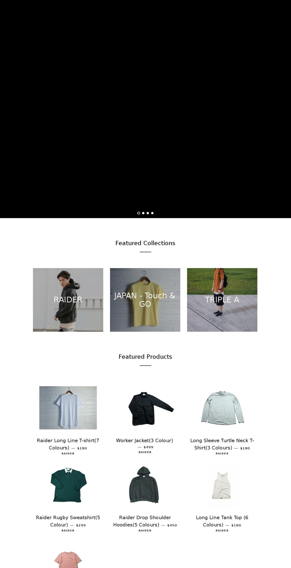 raiderhk.com shopify website screenshot