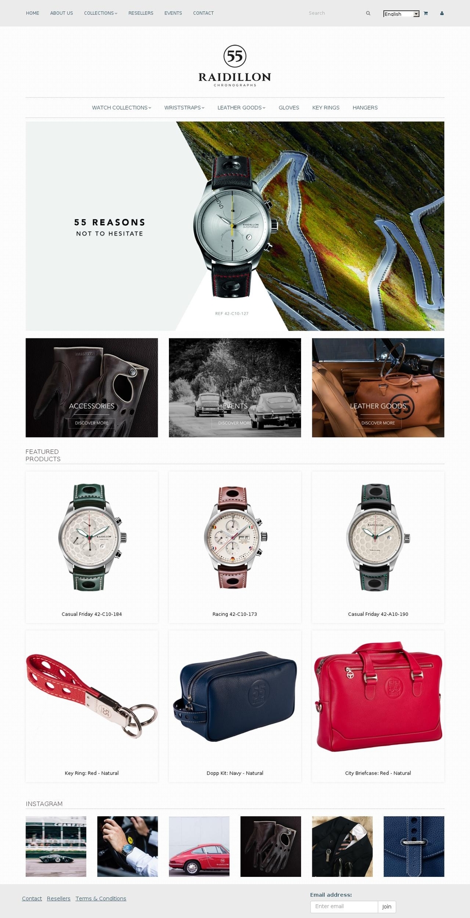 raidillon-watches.be shopify website screenshot