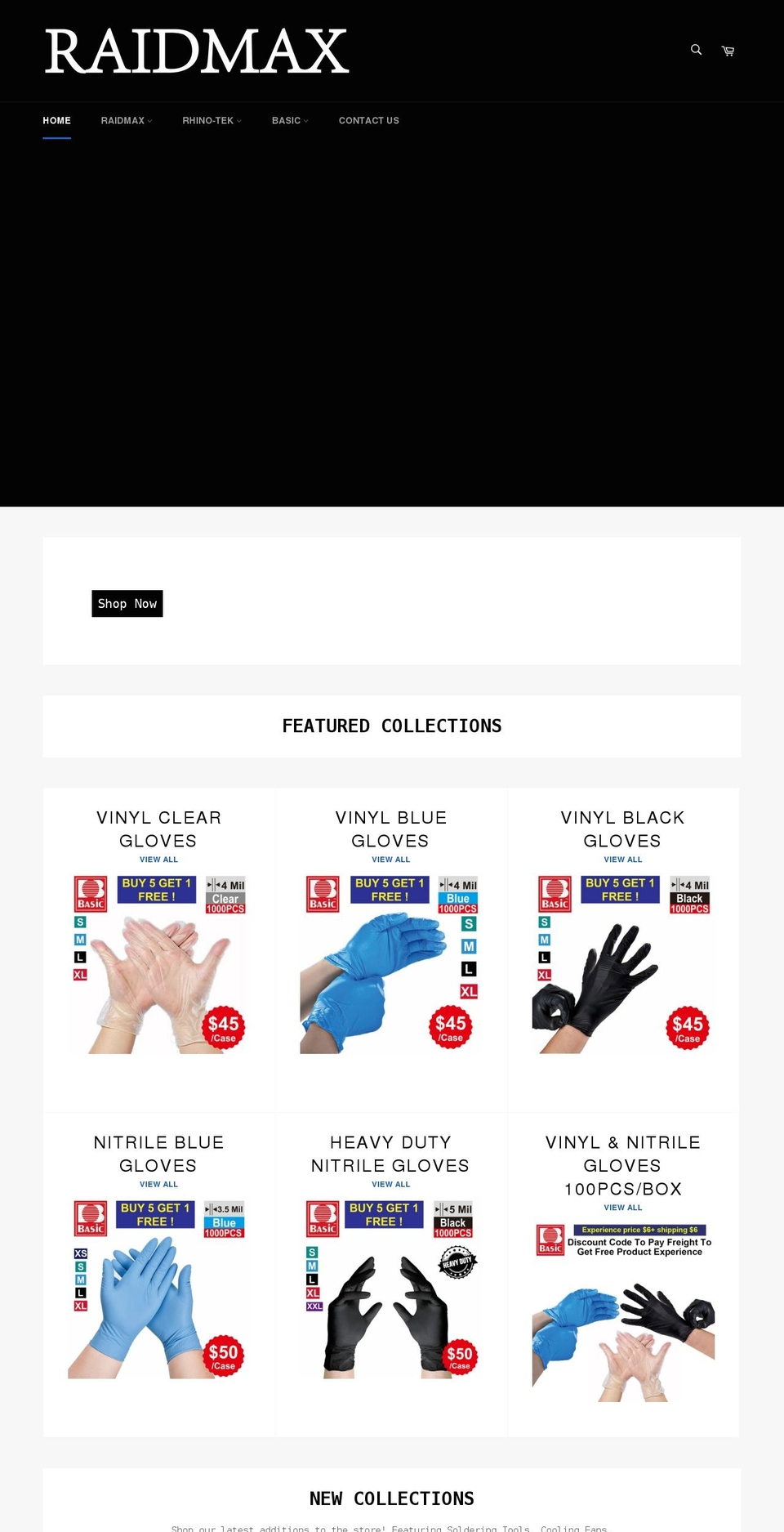 raidmax-inc.com shopify website screenshot