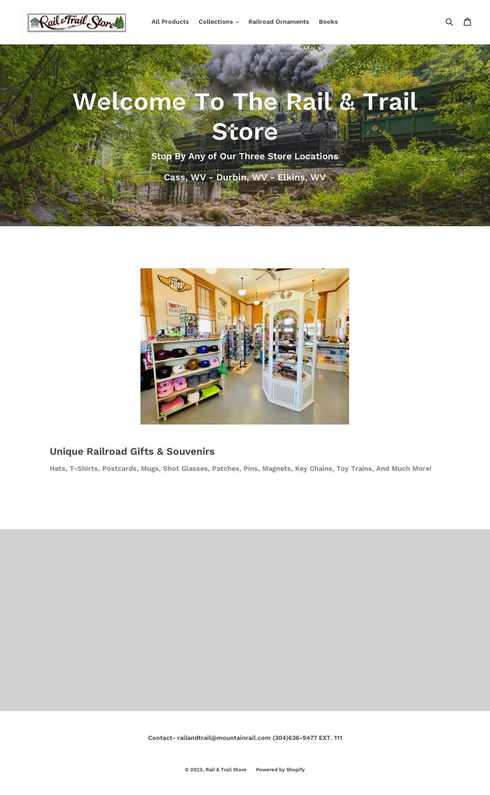rail-trail-store.myshopify.com shopify website screenshot