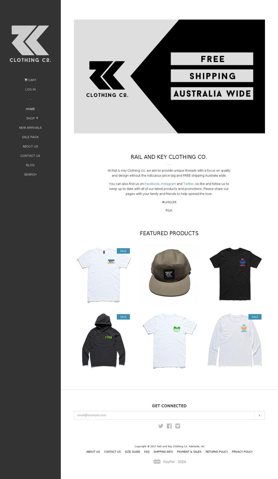 railandkey.com shopify website screenshot