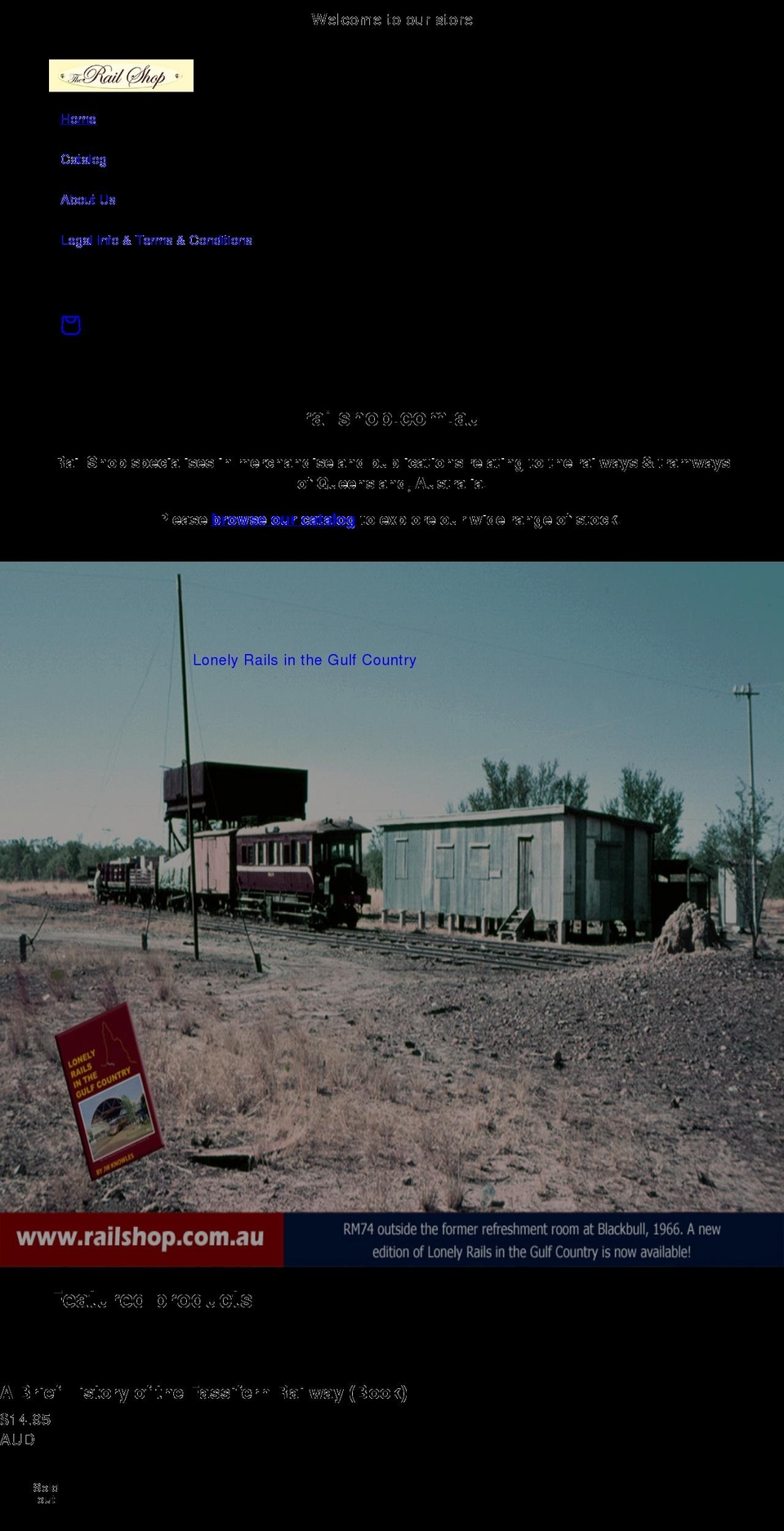 railshop.com.au shopify website screenshot