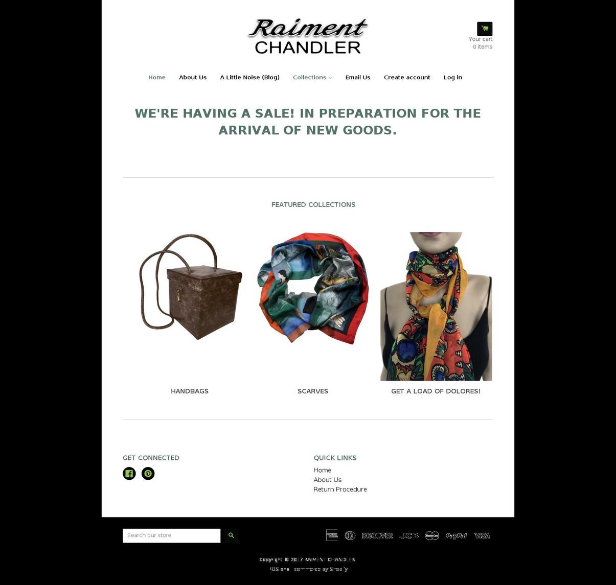 raimentchandler.net shopify website screenshot